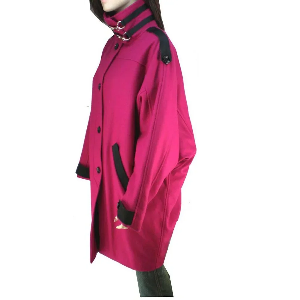 NEW 100%AUTH VINTAGE90 DG DOLCE GABBANA WOOL PONCHO QUILTED COAT IT 40R 26 M - Picture 3 of 8